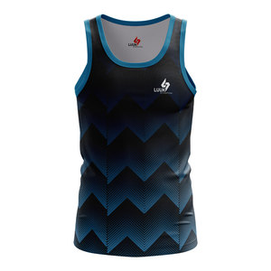 Luuk International Men's <b>Black</b> Pink Geometric Print Sleeveless Tank Top Quick Dry Sporty Fitness Workout <b>Vest</b> O Neck <b>Knitted</b> Top - Product Image 4