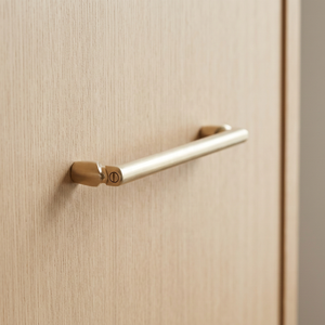 Poignée de barre en laiton brossé tendance, durable, multifonctionnelle, minimaliste, pour armoire, cuisine, salle de bain, chambre, porte, penderie - Product Image 1