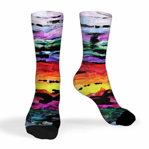 Apparel Accessories Quality Made Sublimation Socks Unique Design Low Moq Sublimation Socks - Product Image 1