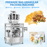 Machine d'emballage de frites avec peseuse multi-têtes à 6 servomoteurs pour l'emballage automatique en sachet et le collage de qualité alimentaire