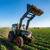 Tracteur agricole polyvalent 4x4 4RM de luxe avec cabine chauffante, grande puissance hydraulique, 200 CV, 180 CV, 150 CV, 120 CV, 100 CV