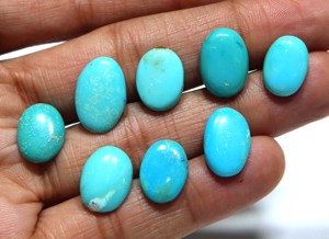 Cabochon ovale en turquoise naturelle Sleeping Beauty de Kingman, Arizona, pierre précieuse pour la fabrication de bijoux, vente en gros - Product Image 2