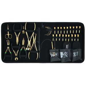 Hair Extension Tools Kit Microbeads Crimping Remover Opening Closing Microlink Plier Tape In Keratin Bond <b>Cutter</b> Hook Loop Comb - Product Image 1