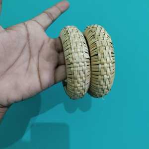 Handmade Handwoven <b>Cane</b> Rattan Bangles Stylish Boho Jewelry for Women At Cheap Price - Product Image 1