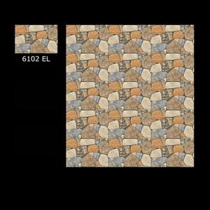 Modern Pattern Ceramic Glazed <b>Wall</b> Tiles Satin Finish Stone Imitation Texture Outdoor Kitchen Design 25x37.5cm Rectified - Product Image 3