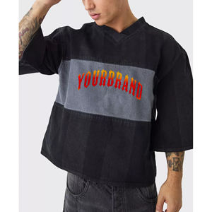 เสื้อยืดเจอร์ซีย์ผ้าฝ้ายคุณภาพสูง 100% ทรงโอเวอร์ไซส์ ความยาวปกติ คอกลม ไหล่ตก ทรงหลวม สไตล์สตรีท ระบายอากาศได้ดี เป็นมิตรกับสิ่งแวดล้อม - Product Image 1