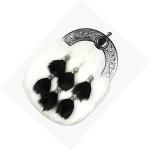 Bolso Sporran para Kilt Escocés Highlander, Logotipo Personalizado Profesional, Borla de Piel de Conejo, Insignia, Duradero, Ligero, Color Personalizado - Product Image 4