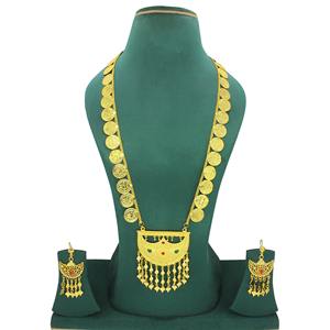 Necklace With Earrings <b>Jewellery</b> Set Goldplated Pure <b>Brass</b> High Quality Uae Dubai Made in India Fashion Jewelry Necklace Tay Set - Product Image 5