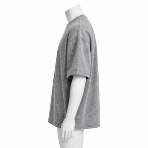 เสื้อยืดโอเวอร์ไซส์ผู้ชาย ผ้าฝ้าย 100% ล้างสีแบบแอซิด พรีเมียม เนื้อหนา เป็นมิตรกับสิ่งแวดล้อม แห้งเร็ว สไตล์ลำลอง สตรีทแวร์ รับผลิตแบบ OEM พร้อมโลโก้ตามสั่ง - Product Image 6