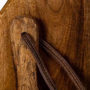 Tabla de cortar redonda de madera maciza con asa |   Tabla de servir de madera para cocina - Product Image 4