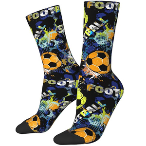 ผู้ผลิตและส่งออกถุงเท้าผ้าฝ้าย/ใยไผ่พิมพ์ลายดิจิทัล ระบายอากาศได้ดี ป้องกันแบคทีเรีย รับผลิตถุงเท้าพิมพ์ลายตามสั่งจำนวนมาก สำหรับขายปลีกและ OEM - Product Image 1