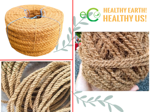 Eco2go Vietnam Corde en fibre de coco naturellement résistante à la décomposition – Pour le gainage des bases d'arbres et l'aménagement paysager - Product Image 2