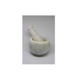 Ensemble mortier et pilon en marbre naturel, outil de broyage d'épices durable à alimentation manuelle - Product Image 2