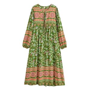 Vestido midi informal floral para mujer, vestido ligero de verano - Product Image 1