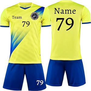 Ensemble d'uniformes de football personnalisables, respirants, grandes tailles, 100 % polyester, séchage rapide, manches courtes, unisexe, adulte, toutes saisons, service OEM - Product Image 4