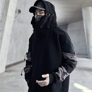 Sudadera con Capucha Extra Grande para Hombre, Forrada de Felpa, Color Sólido, Estilo Urbano, Sudadera con Capucha Informal para Invierno - Product Image 3