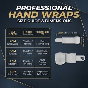 Bandages de boxe professionnels en coton pour Muay Thai, 4,5 mètres, vert foncé, soutien des poignets MMA, protection des mains pour l'haltérophilie - Product Image 6
