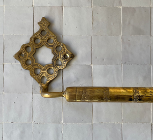 Vintage Wall Mount Gold Plated Brass <b>Bathroom</b> Towel Rack Luxury Golden Towel Bar Holder for Bath Shower Durable Rust-Resistant - Product Image 5