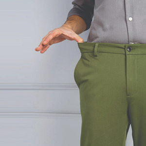 Pantalones Chinos para Hombre, Cintura Alta, Corte Recto, Cómodos, de Algodón Suave, para un Estilo Urbano Informal - Product Image 4
