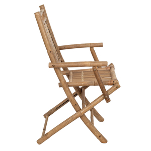 Chaise pliante en bambou avec dossier à lattes, siège pliable naturel pour intérieur, extérieur, salon, patio, mobilier OEM ODM - Product Image 5