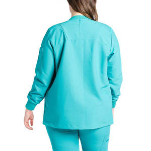 Blouse médicale unisexe en polyester, veste d'hôpital zippée - Product Image 4