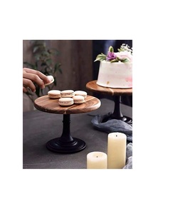 Soporte para Pastel de Madera de Diseño Minimalista con Textura de Madera Natural para Aniversarios, Cumpleaños y Exhibición de Postres Festivos - Product Image 3