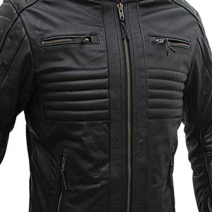 Custom Logo Cafe Racer Leather <b>Jacket</b> Vintage Style Men <b>Motorcycle</b> Outerwear OEM Factory Comfortable Breathable <b>Jackets</b> 2026 - Product Image 3