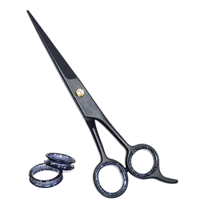 Tijeras de Peluquería Profesionales de 6.5 Pulgadas, de Acero Inoxidable Negro, con Punta Afilada, Desmontables, para Peinar el Cabello - Product Image 1