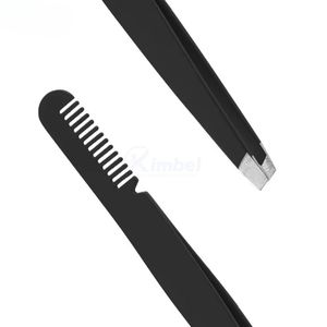 Juego de Pinzas y Peine para Cejas de Doble Punta, Color Negro, Acero Inoxidable, Herramientas de Precisión para el Cuidado Personalizado - Product Image 3