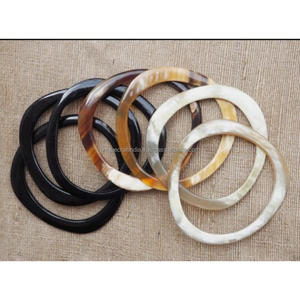 Wholesale Best Selling Handmade Natural Horn Color <b>Bangle</b> Bracelet <b>Indian</b> Jewelry with Pearl Accents for Gifts from India - Product Image 4