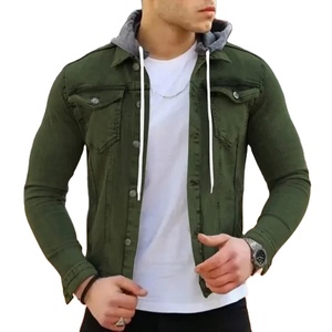 Veste décontractée en coton 100% pour hommes, streetwear vintage, à col rabattu et fermeture éclair, pour le printemps et l'automne, veste délavée pour hommes - Product Image 3