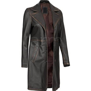 Abrigo Largo de Cuero para Hombre, Abrigo de Cuero de Invierno, Precio de Mayoreo, Buena Calidad, Bolsillos Laterales - Product Image 5