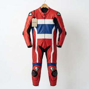Traje de Carreras de Cuero Personalizado para Motociclistas, Hecho a Mano, Talla, Color, Texto y Logotipo Personalizables - Product Image 6
