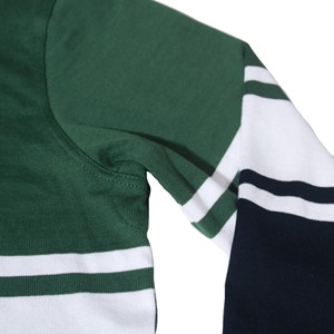 Maillot de rugby personnalisé à manches longues avec logo imprimé et broderie, rayures en coton 320gsm/350gsm, tricot lourd, pour les anciens élèves - Product Image 3