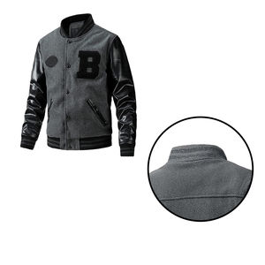 Blouson d'hiver 2026 Nouvelle veste universitaire de baseball hip-hop pour homme avec lettres brodées en fourrure, coupe ample et respirante, grandes tailles. - Product Image 6