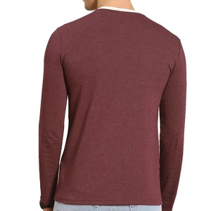 T-shirt homme manches longues en coton personnalisé, coupe confortable, respirant, séchage rapide, design décontracté. - Product Image 5