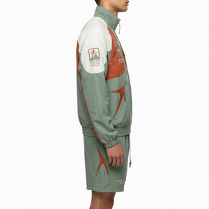 Sustainable Lightweight Printed Casual <b>Summer</b> Track Suit Breathable Nylon Zip Windbreaker <b>Jacket</b> Shorts 2-Piece Streetwear - Product Image 4