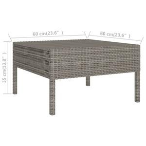 Conjunto de Muebles de Jardín de Ratán PE Gris Estándar y Antracita - Product Image 6