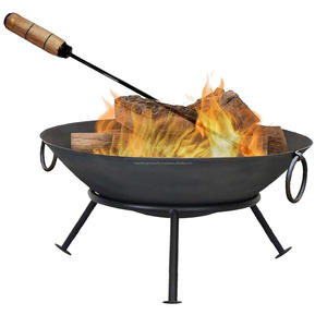 Foyer extérieur rond pour cour, poêle à bois portable en acier avec revêtement en poudre, pour 4 à 5 personnes, chauffage au charbon de bois, stock d'exportation - Product Image 1