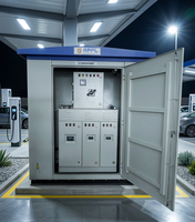 Poste de transformateur compact 1000 KVA à refroidissement par huile, à haut rendement énergétique, avec trois enroulements en cuivre, 20kV 400V, composants HT/LT de marque, type boîtier
