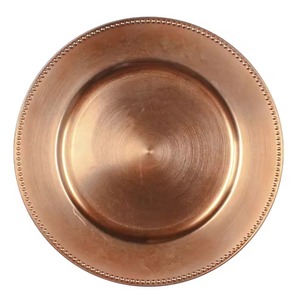 Plaque en cuivre antique avec bord perlé, ustensile de cuisine durable - Product Image 3