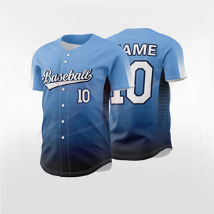 Camiseta de Béisbol Personalizada para Hombre 2025, Color Morado, Manga Corta, Cierre de Botones, Impresión Sublimada, Transpirable, Poliéster, Nombre del Equipo 10 - Product Image 1