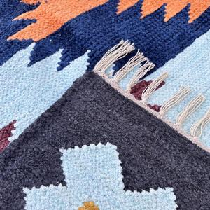 Alfombra Dhurrie de algodón de seda colorida de 3x5 pies para agregar encanto a las esquinas del dormitorio o salas de estar - Product Image 6