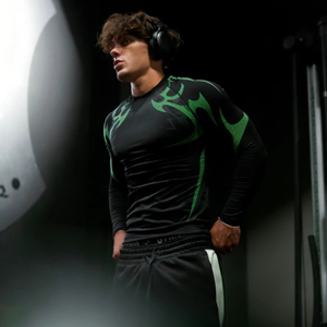 Camiseta de Compresión Personalizada para MMA, Manga Larga, Ropa de Lucha BJJ, Sublimada, Poliéster/Nailon, UPF50+, Transpirable - Product Image 4