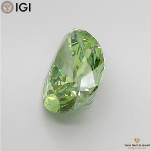 2.00 CARAT VS1 Clarity Fancy Vivid <b>Green</b> Color CVD Lab Grown Diamond PEAR Shape With IGI Certificate for Stunning Ring Center - Product Image 6