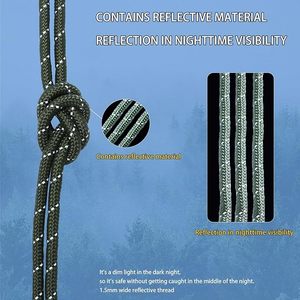 Factory Supply 8mm Nylon Braided <b>Rope</b> High Tensile Strength <b>Rope</b> for Climbing Safety Rescue Outdoor Adventure Marine Use Strong - Product Image 4