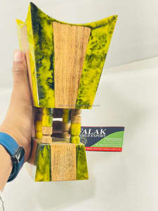 Brûleur d'encens arabe antique de qualité supérieure en bois et résine époxy, porte-bakhoor, décoration d'intérieur à vendre - Product Image 6