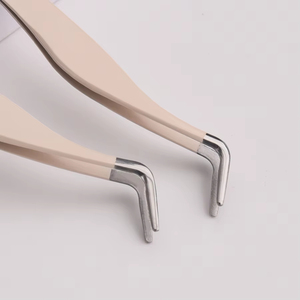 Pinzas para pestañas de acero inoxidable, pinzas para extensión de pestañas con peine, herramienta de aplicación de pestañas postizas, 1 ud. - Product Image 6