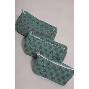 Trousse de Maquillage Imprimée en PVC, Grande Capacité, Étanche, Faite à la Main, Pochette Cosmétique de Voyage pour Femme avec Fermeture Éclair - Product Image 4