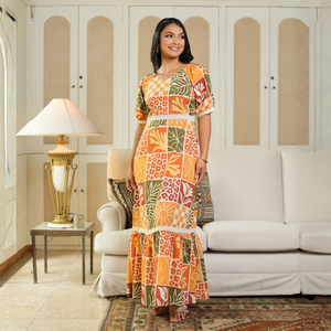 Elegante Vestido Maxi Amarillo Mostaza para Mujer - Product Image 2